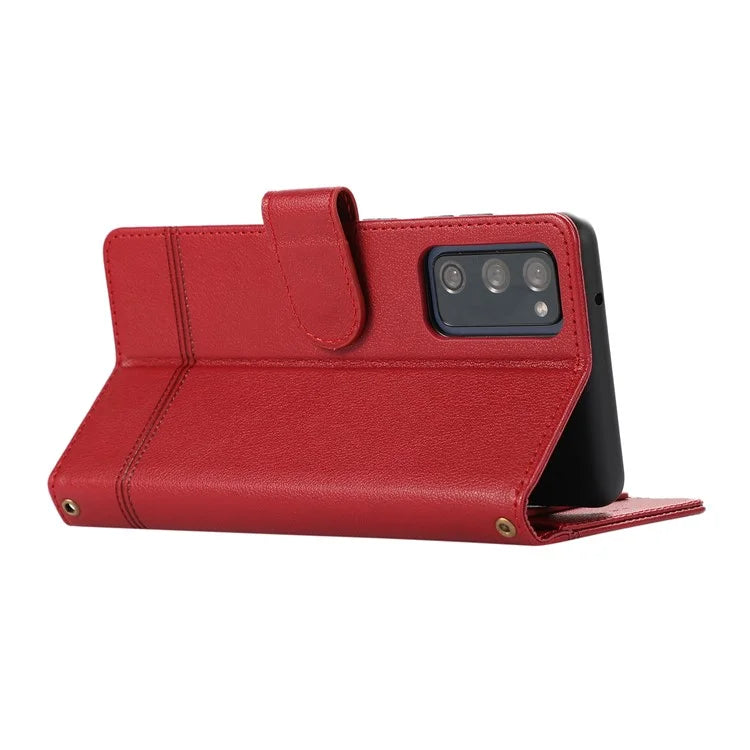 For Samsung Galaxy S20 FE 4G / S20 FE 5G / S20 Lite / S20 FE 2022 Case Leather Wallet Phone Cover with Mirror