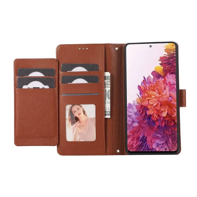 For Samsung Galaxy S20 FE 4G / S20 FE 5G / S20 Lite / S20 FE 2022 Case Leather Wallet Phone Cover with Mirror