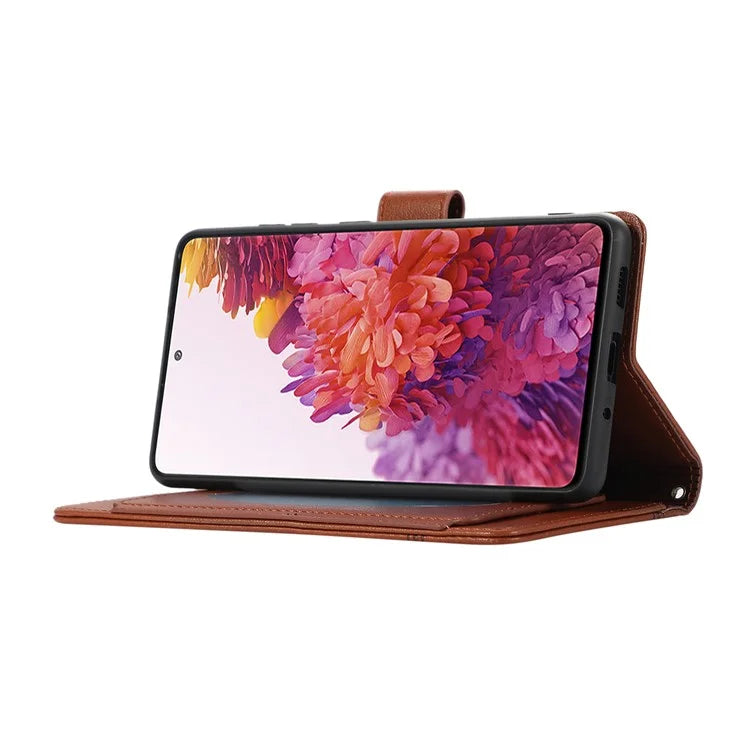 For Samsung Galaxy S20 FE 4G / S20 FE 5G / S20 Lite / S20 FE 2022 Case Leather Wallet Phone Cover with Mirror