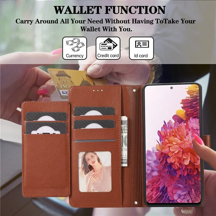 For Samsung Galaxy S20 FE 4G / S20 FE 5G / S20 Lite / S20 FE 2022 Case Leather Wallet Phone Cover with Mirror