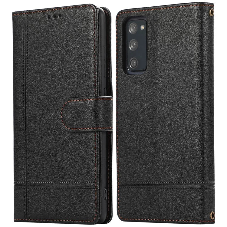 For Samsung Galaxy S20 FE 4G / S20 FE 5G / S20 Lite / S20 FE 2022 Case Leather Wallet Phone Cover with Mirror