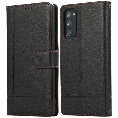 For Samsung Galaxy S20 FE 4G / S20 FE 5G / S20 Lite / S20 FE 2022 Case Leather Wallet Phone Cover with Mirror