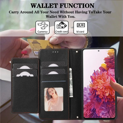 For Samsung Galaxy S20 FE 4G / S20 FE 5G / S20 Lite / S20 FE 2022 Case Leather Wallet Phone Cover with Mirror