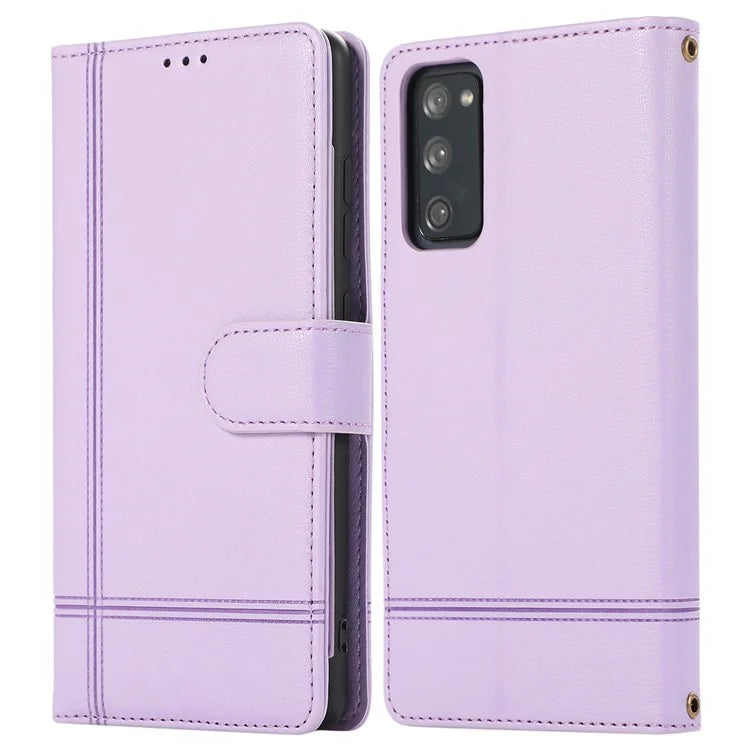 For Samsung Galaxy S20 FE 4G / S20 FE 5G / S20 Lite / S20 FE 2022 Case Leather Wallet Phone Cover with Mirror