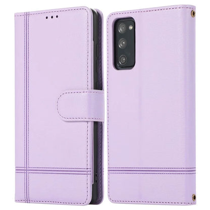 For Samsung Galaxy S20 FE 4G / S20 FE 5G / S20 Lite / S20 FE 2022 Case Leather Wallet Phone Cover with Mirror