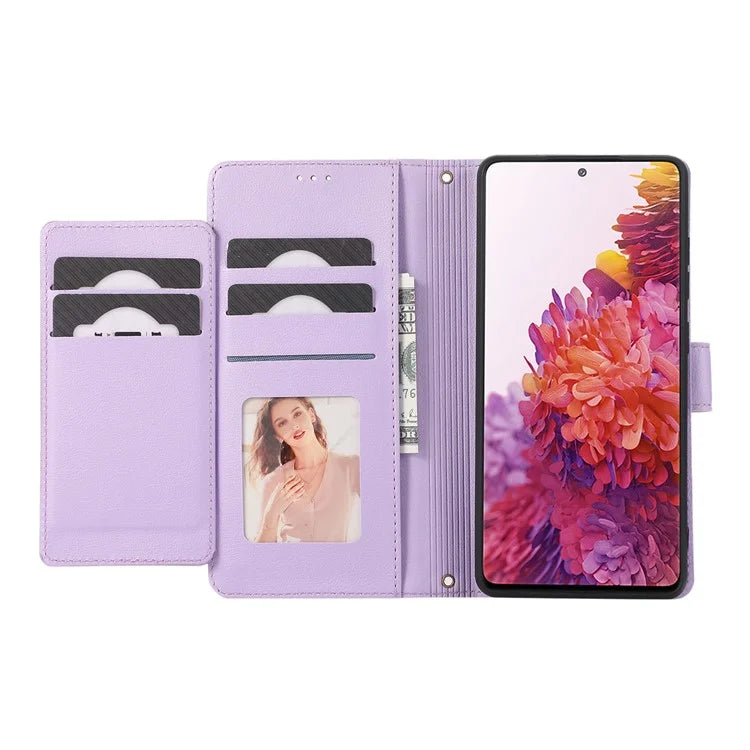 For Samsung Galaxy S20 FE 4G / S20 FE 5G / S20 Lite / S20 FE 2022 Case Leather Wallet Phone Cover with Mirror