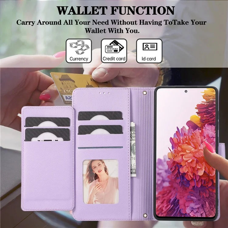 For Samsung Galaxy S20 FE 4G / S20 FE 5G / S20 Lite / S20 FE 2022 Case Leather Wallet Phone Cover with Mirror