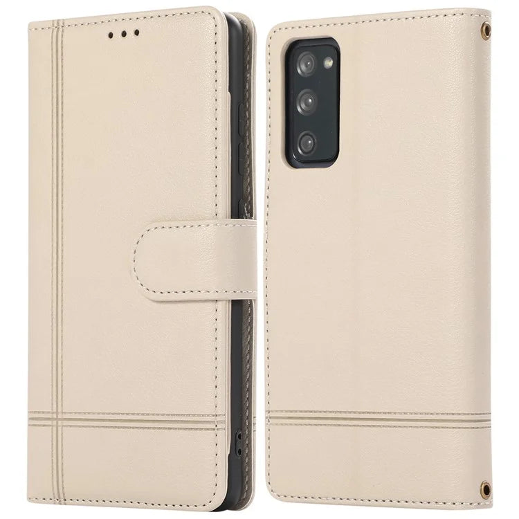 For Samsung Galaxy S20 FE 4G / S20 FE 5G / S20 Lite / S20 FE 2022 Case Leather Wallet Phone Cover with Mirror