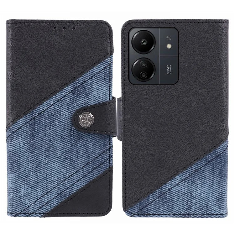 For Xiaomi Redmi 13C 4G / Poco C65 4G Phone Case Dustproof TPU+PU Leather Mobile Cover Shell Wallet