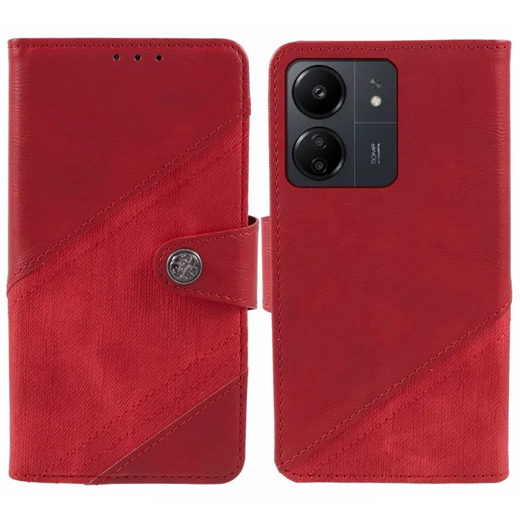 For Xiaomi Redmi 13C 4G / Poco C65 4G Phone Case Dustproof TPU+PU Leather Mobile Cover Shell Wallet
