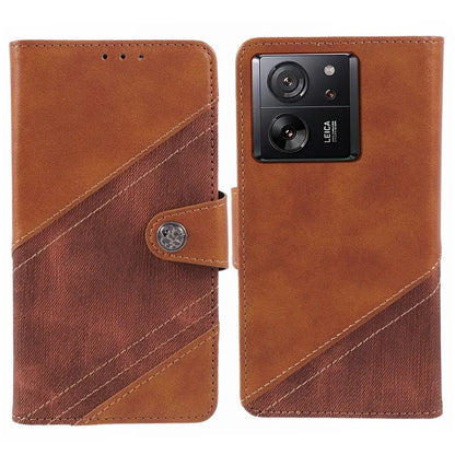 For Xiaomi 13T / 13T Pro / Redmi K60 Ultra Case Splicing Color Wallet PU Leather Phone Stand Cover