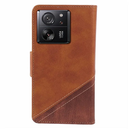 For Xiaomi 13T / 13T Pro / Redmi K60 Ultra Case Splicing Color Wallet PU Leather Phone Stand Cover