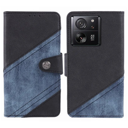 For Xiaomi 13T / 13T Pro / Redmi K60 Ultra Case Splicing Color Wallet PU Leather Phone Stand Cover