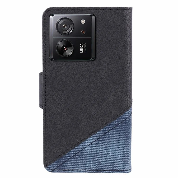 For Xiaomi 13T / 13T Pro / Redmi K60 Ultra Case Splicing Color Wallet PU Leather Phone Stand Cover