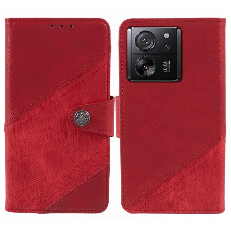 For Xiaomi 13T / 13T Pro / Redmi K60 Ultra Case Splicing Color Wallet PU Leather Phone Stand Cover