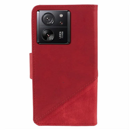 For Xiaomi 13T / 13T Pro / Redmi K60 Ultra Case Splicing Color Wallet PU Leather Phone Stand Cover