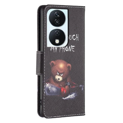 For Honor X7b 4G PU Leather Magnetic Flip Cover Pattern Wallet Phone Case