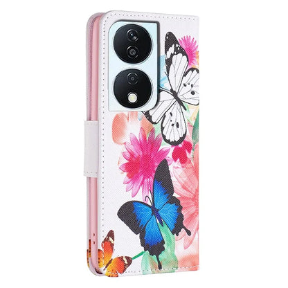 For Honor X7b 4G PU Leather Magnetic Flip Cover Pattern Wallet Phone Case
