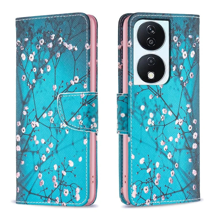 For Honor X7b 4G PU Leather Magnetic Flip Cover Pattern Wallet Phone Case