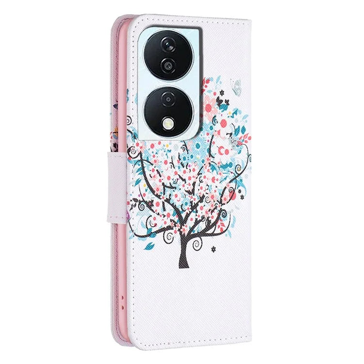 For Honor X7b 4G PU Leather Magnetic Flip Cover Pattern Wallet Phone Case