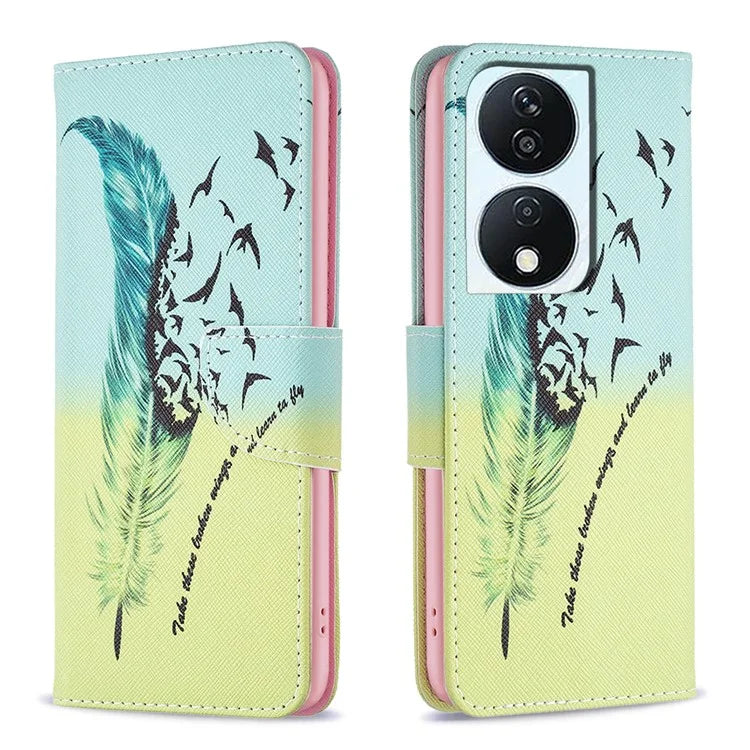 For Honor X7b 4G PU Leather Magnetic Flip Cover Pattern Wallet Phone Case