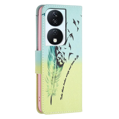 For Honor X7b 4G PU Leather Magnetic Flip Cover Pattern Wallet Phone Case