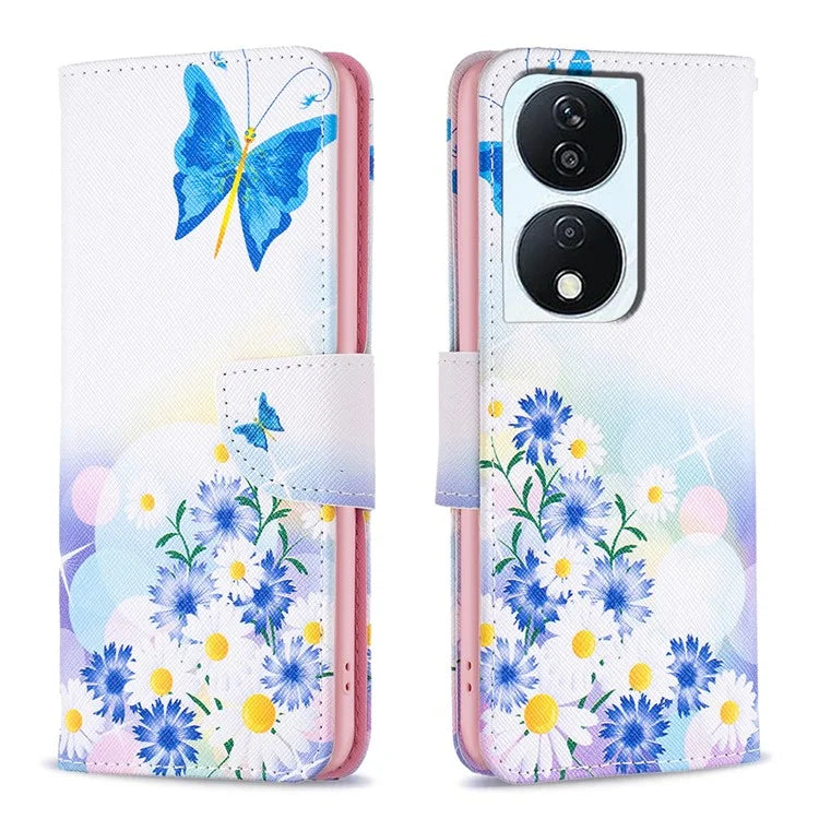 For Honor X7b 4G PU Leather Magnetic Flip Cover Pattern Wallet Phone Case