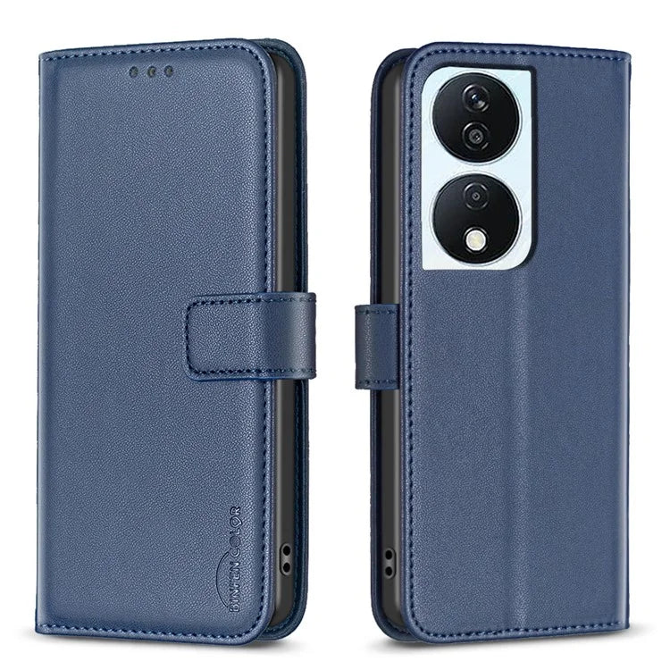 BINFEN COLOR BF17 For Honor X7b 4G Phone Case PU Leather Phone Wallet Cover