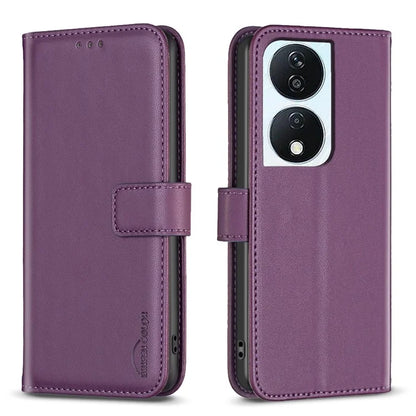 BINFEN COLOR BF17 For Honor X7b 4G Phone Case PU Leather Phone Wallet Cover