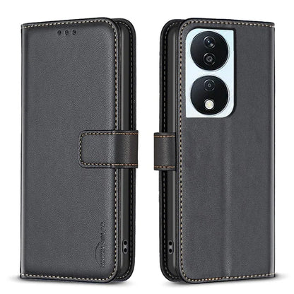 BINFEN COLOR BF17 For Honor X7b 4G Phone Case PU Leather Phone Wallet Cover