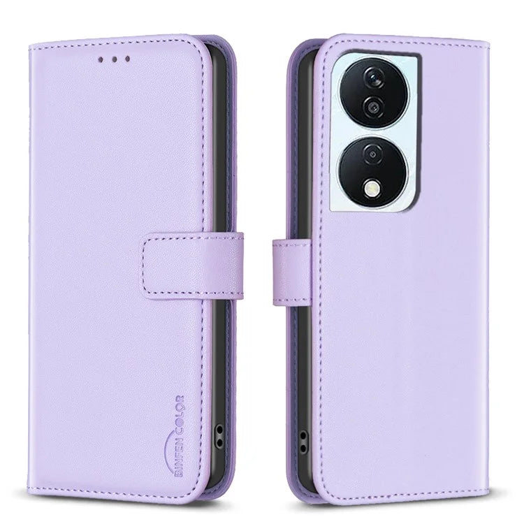 BINFEN COLOR BF17 For Honor X7b 4G Phone Case PU Leather Phone Wallet Cover