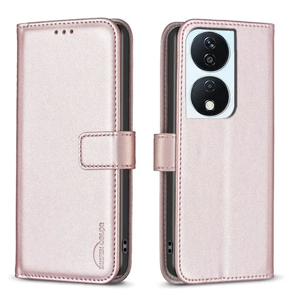 BINFEN COLOR BF17 For Honor X7b 4G Phone Case PU Leather Phone Wallet Cover