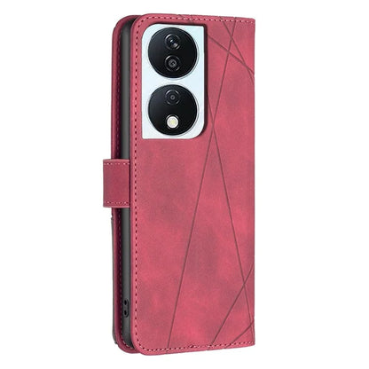 BINFEN COLOR BF05 For Honor X7b 4G Leather Case Stand Wallet Protective Phone Cover