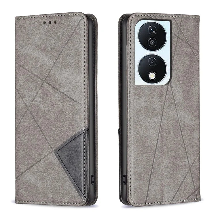 For Honor X7b 4G Phone Case Imprinted PU Leather Cover with Card Holder