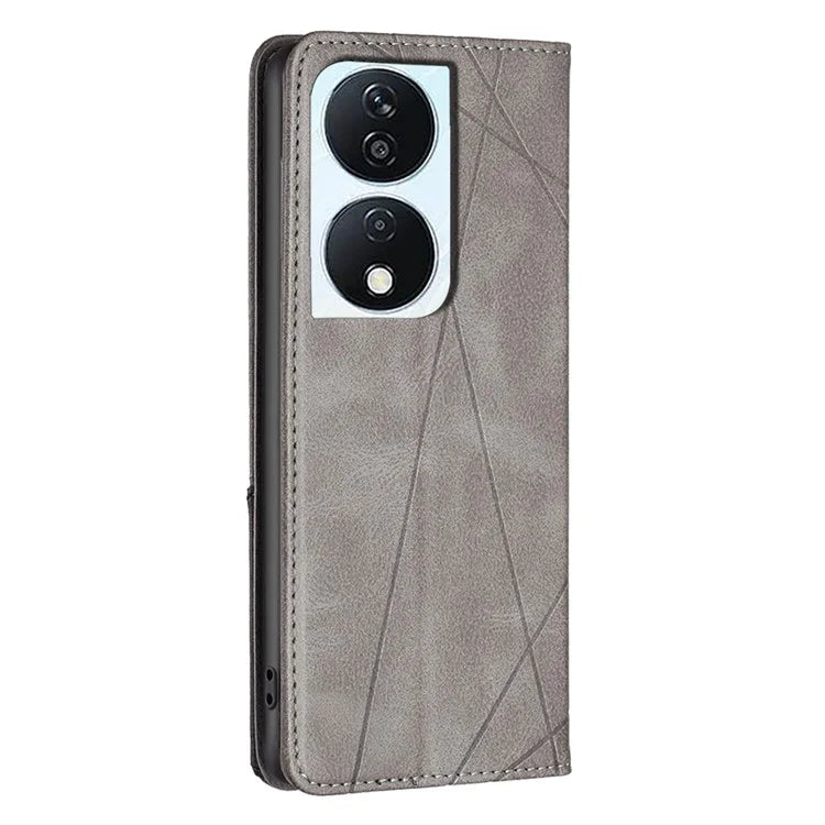 For Honor X7b 4G Phone Case Imprinted PU Leather Cover with Card Holder