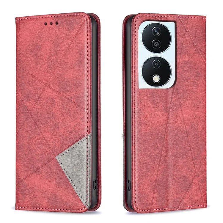 For Honor X7b 4G Phone Case Imprinted PU Leather Cover with Card Holder