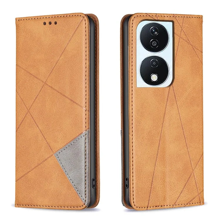 For Honor X7b 4G Phone Case Imprinted PU Leather Cover with Card Holder