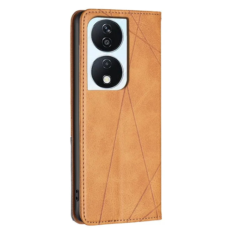 For Honor X7b 4G Phone Case Imprinted PU Leather Cover with Card Holder
