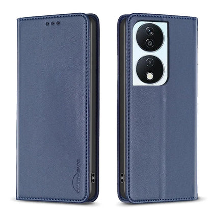 BINFEN COLOR BF18 For Honor X7b 4G Card Slots Leather Case Magnetic Auto Closing