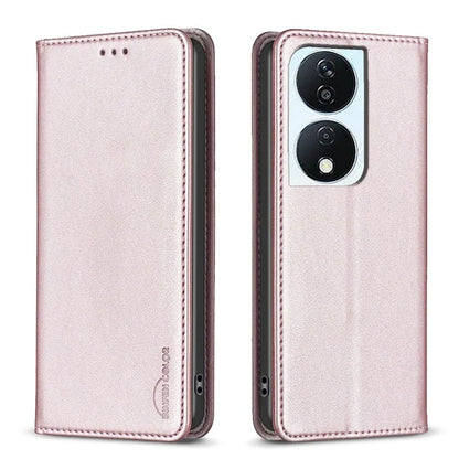 BINFEN COLOR BF18 For Honor X7b 4G Card Slots Leather Case Magnetic Auto Closing
