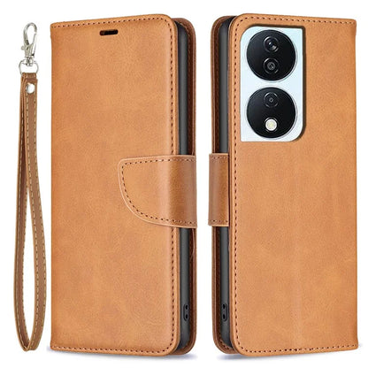 For Honor X7b 4G Phone Case PU Leather Wallet Cover Drop-proof