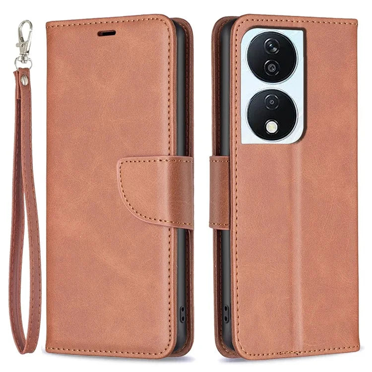 For Honor X7b 4G Phone Case PU Leather Wallet Cover Drop-proof