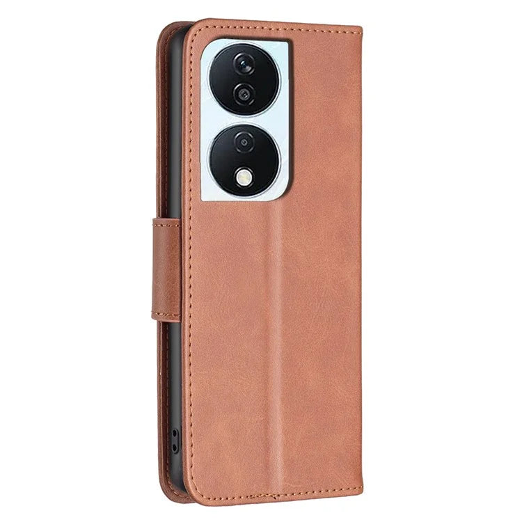 For Honor X7b 4G Phone Case PU Leather Wallet Cover Drop-proof