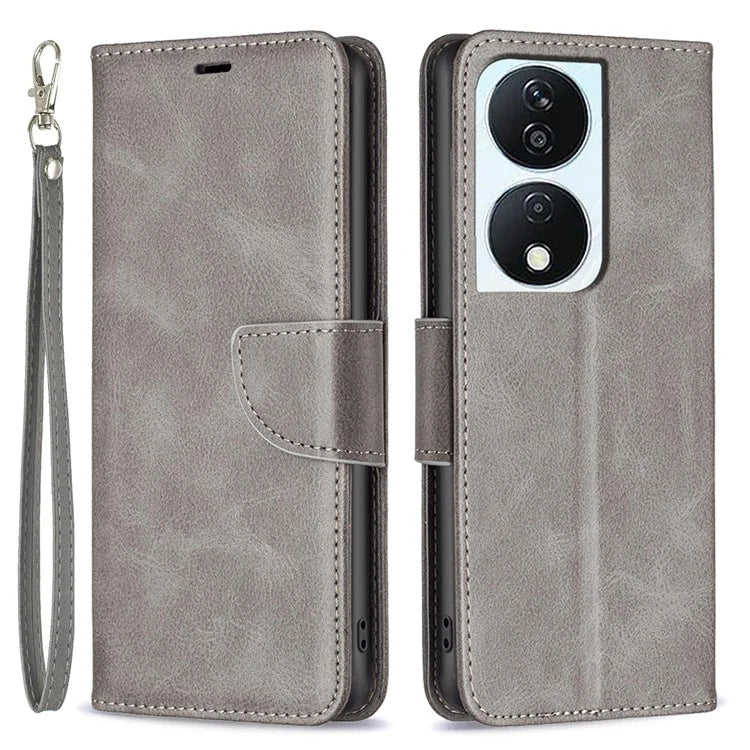 For Honor X7b 4G Phone Case PU Leather Wallet Cover Drop-proof