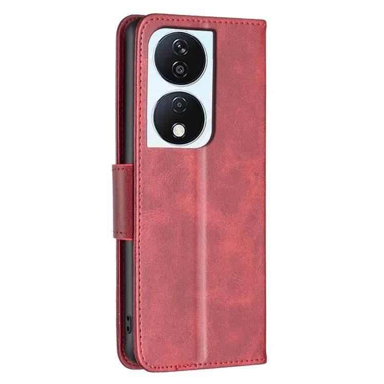 For Honor X7b 4G Phone Case PU Leather Wallet Cover Drop-proof