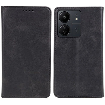 For Xiaomi Redmi 13C 4G / Poco C65 4G Cell Phone Case Calf Texture PU Leather Stand Anti-drop Cover