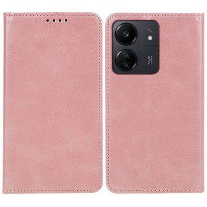 For Xiaomi Redmi 13C 4G / Poco C65 4G Cell Phone Case Calf Texture PU Leather Stand Anti-drop Cover