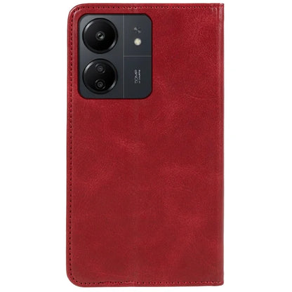 For Xiaomi Redmi 13C 4G / Poco C65 4G Cell Phone Case Calf Texture PU Leather Stand Anti-drop Cover