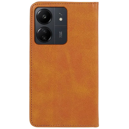 For Xiaomi Redmi 13C 4G / Poco C65 4G Cell Phone Case Calf Texture PU Leather Stand Anti-drop Cover
