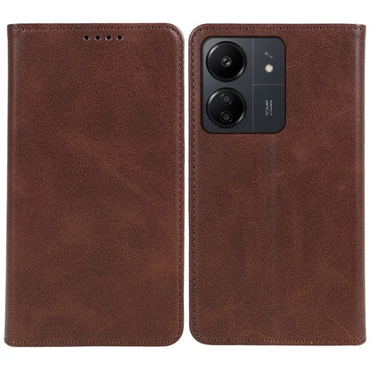 For Xiaomi Redmi 13C 4G / Poco C65 4G Cell Phone Case Calf Texture PU Leather Stand Anti-drop Cover